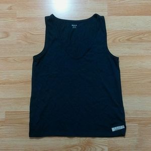 Madewell black V-neck sleeveless top